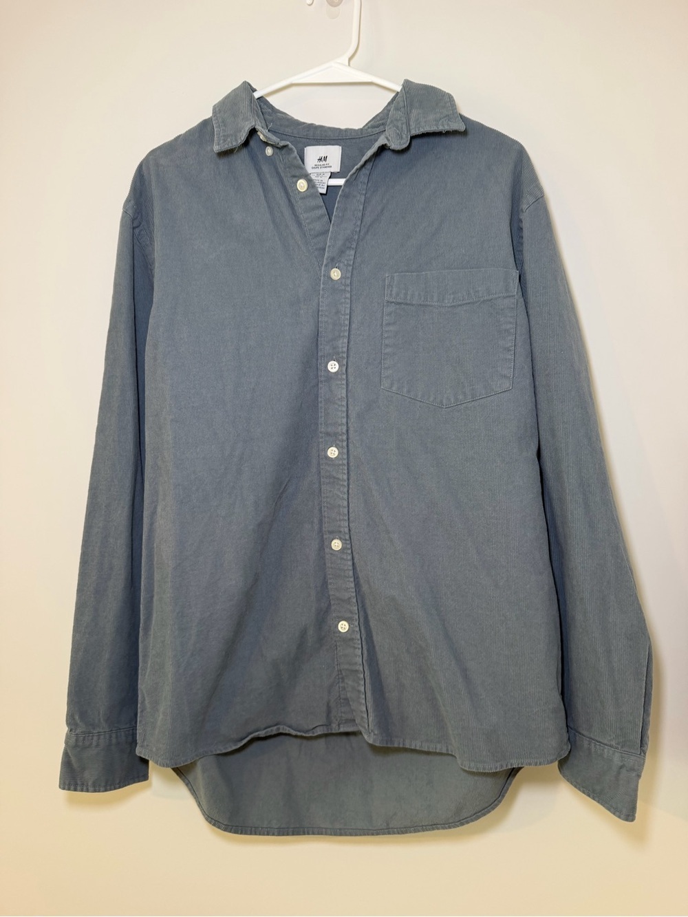 H&M Dusty Blue Button Down Shirt Men’s Medium